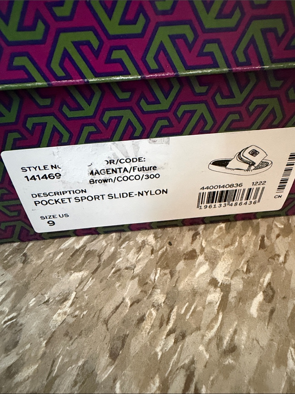 Tory Burch Magenta Pocket Sport Slide Sandals EUC - Picture 11 of 11